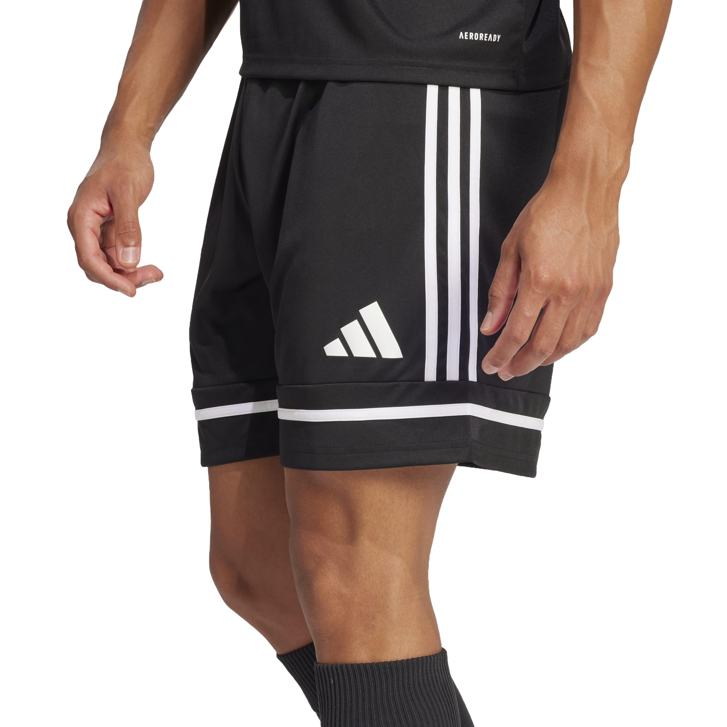 Adidas Men's Squadra 25 Shorts, Black/Black/White, Large 🍁 All In One Marketplace Canada