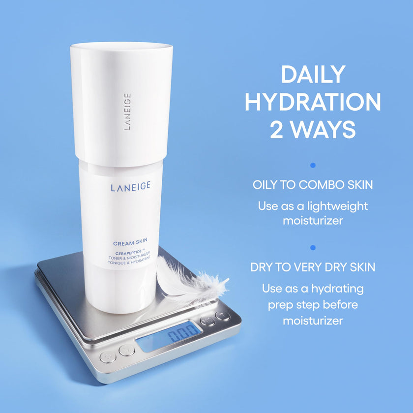 LANEIGE Cream Skin Toner & Moisturizer Mini: Lightweight Refillable Korean Milky Toner with Ceramide & Peptide for Hydration, Firming, & Barrier Support 🍁 All In One Marketplace Canada