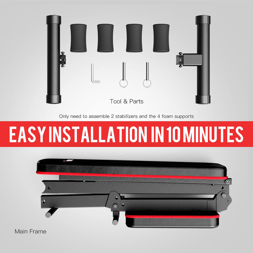 PASYOU Adjustable Weight Bench Full Body Workout Multi-Purpose Foldable Incline Decline Exercise Workout Bench for Home Gym 🍁 All In One Marketplace Canada