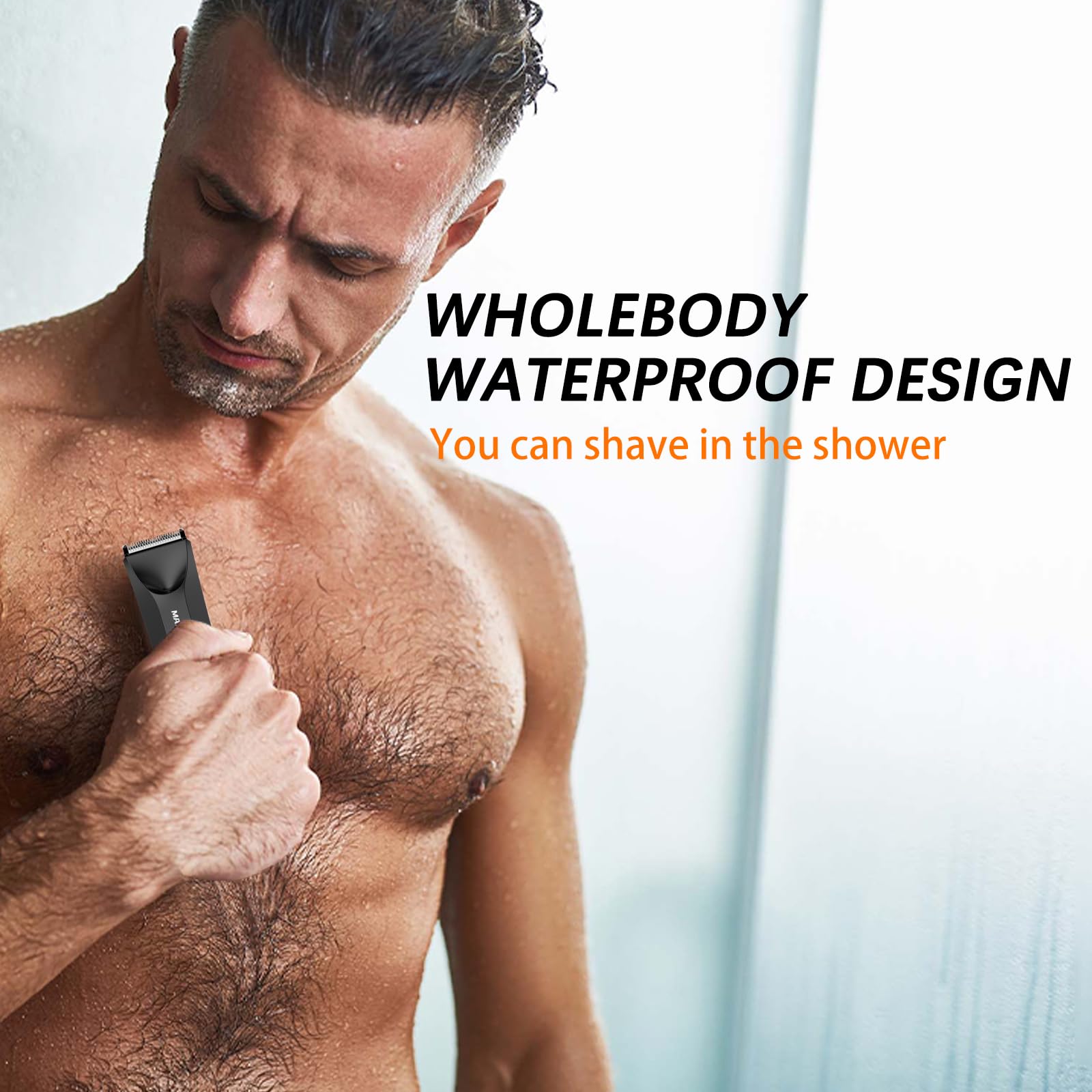 MAXGROOM Manscape Body Hair Trimmer for Men, Waterproof Pubic Hair Trimmer, Electric Razor Men with LED Light, 3mm & 6mm Guide Comb and Travel Pouch 🍁 All In One Marketplace Canada
