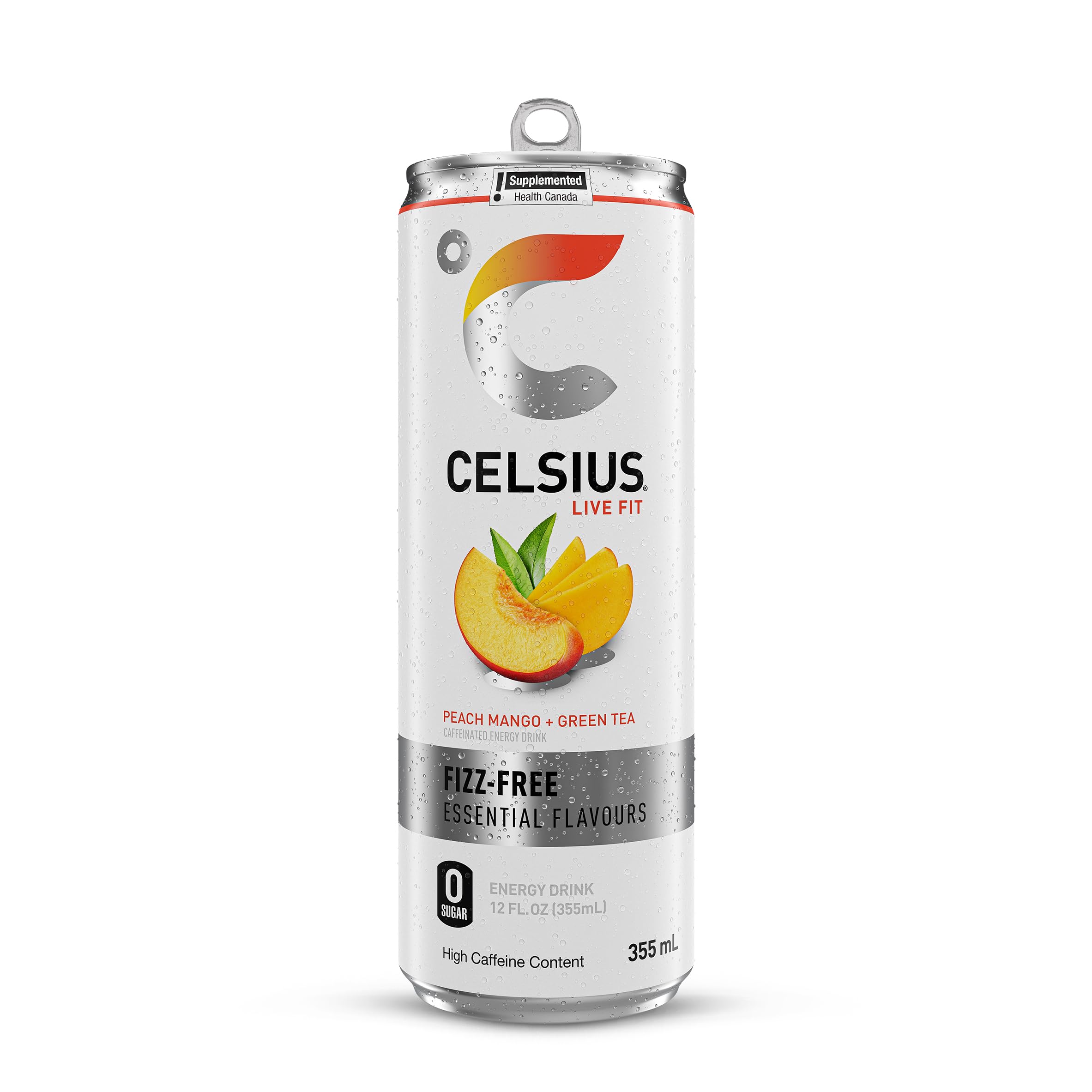 CELSIUS Fizz Free Peach Mango, Zero Sugar Energy Drink, 335ml Cans (Pack of 12) 🍁 All In One Marketplace Canada