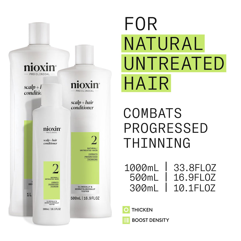 Nioxin Scalp + Hair Thickening System 2 Conditioner, For Natural Hair with Progressed Thinning, 16.9 fl oz (Packaging May Vary) 🍁 All In One Marketplace Canada