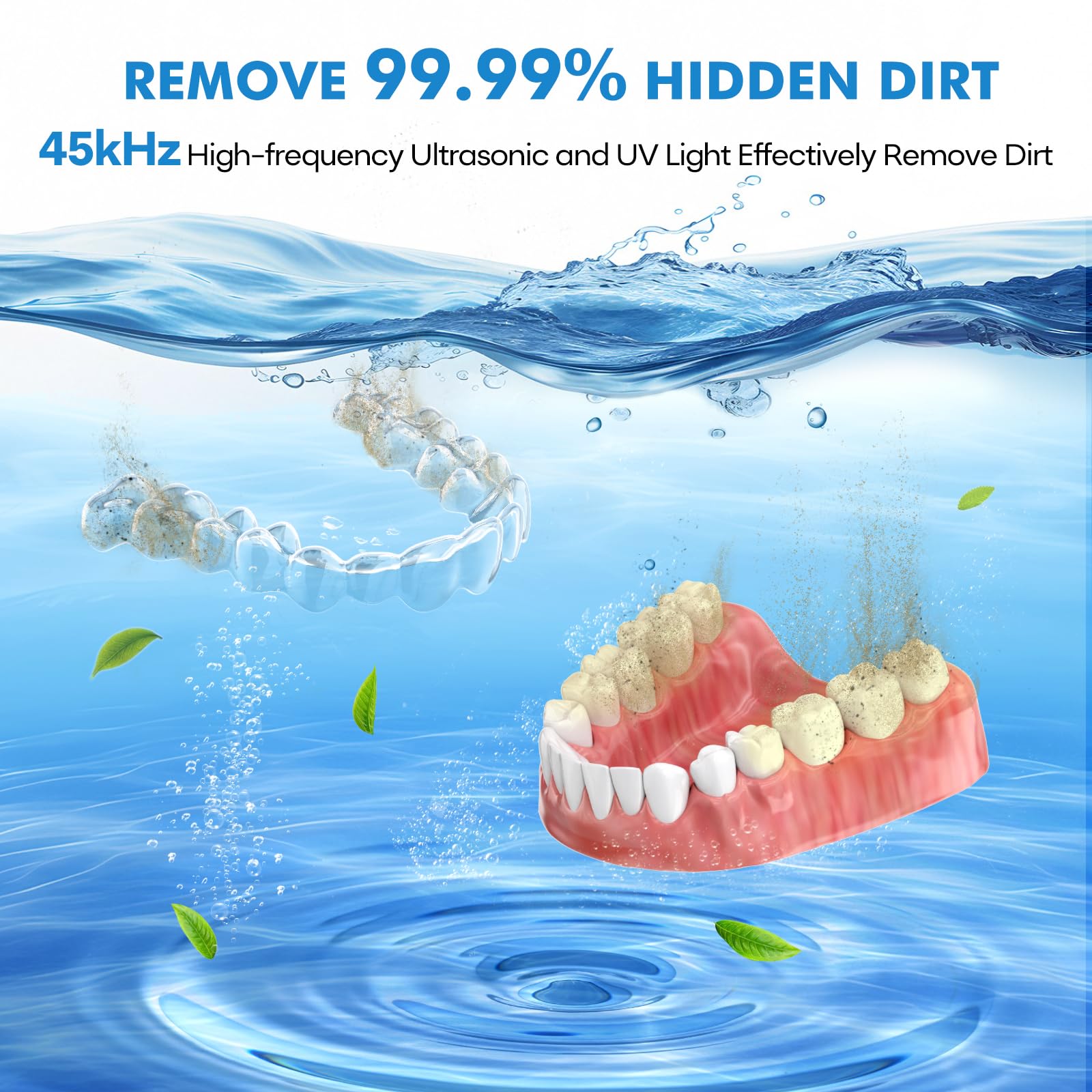 Upgraded Ultrasonic Retainer Cleaner Machine, 45kHz Ultrasonic Dentures Cleaner for Night Guards, Braces, Aligner, Toothbrush, Jewelry and More, 200ML Capacity, Black1 🍁 All In One Marketplace Canada