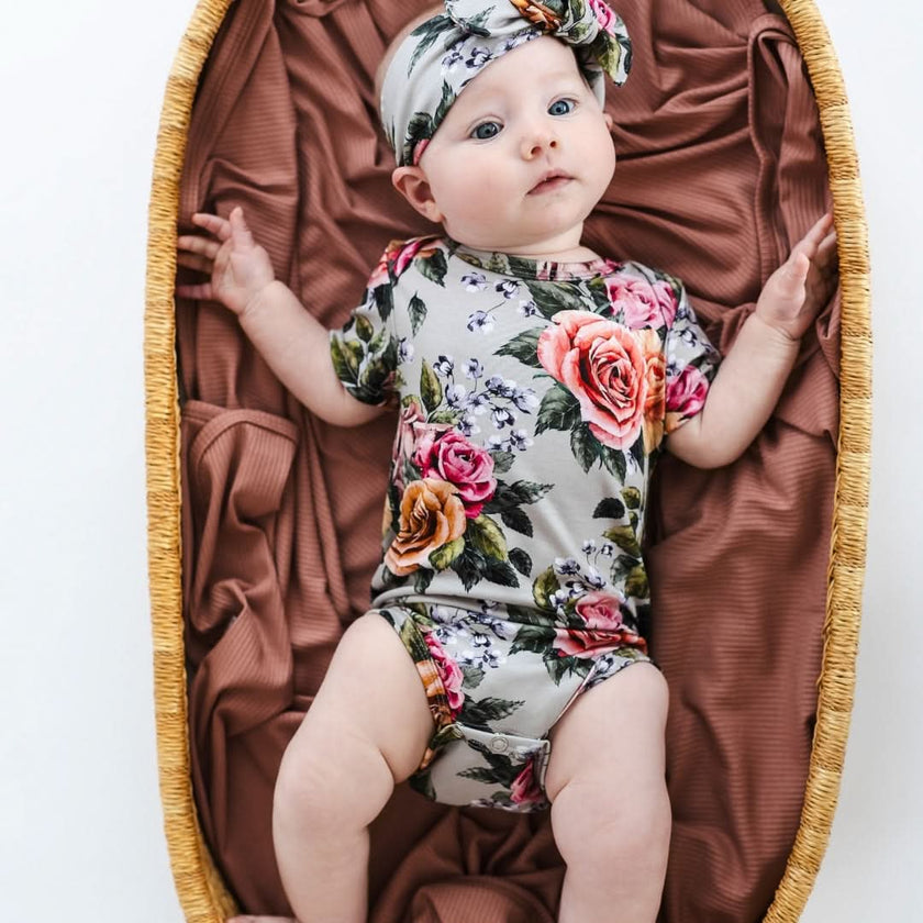 Baby Bamboo Onesie | Palm Fronds