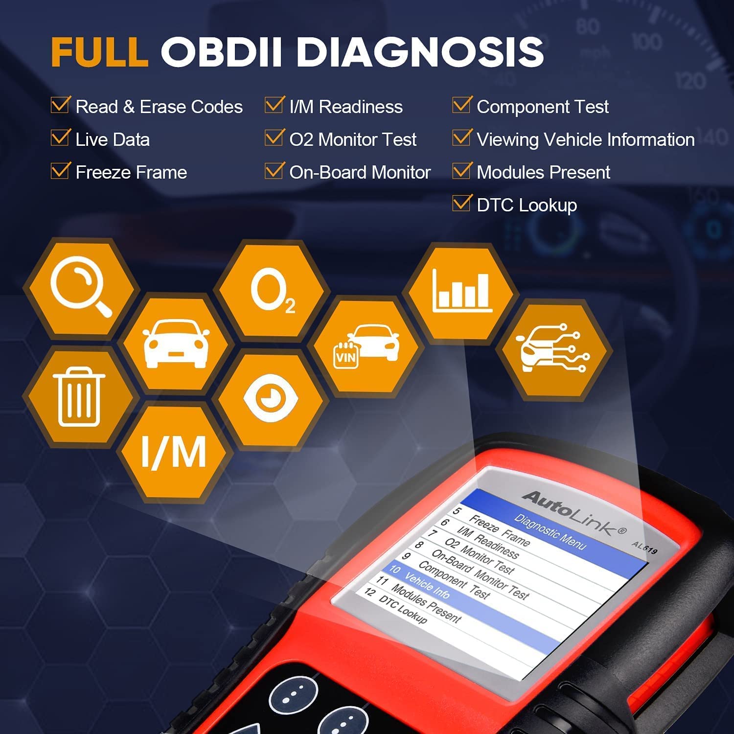 Autel AutoLink AL619 OBD2 Scanner, 2026 Newer ABS SRS Diagnostic Code Reader with10 OBDII Test Modes, Turn Off Check Engine Light, DTC Lookup, Live Data, Updated of MS319/ AL519/ ML519/ ML619 🍁 All In One Marketplace Canada