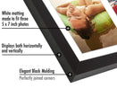 Americanflat 5x7 Picture Frame Collage with Shatter-Resistant Glass - Fits Three 5x7 Photos or Use as One 8x16 Frame - Signature Collection - Collage Frames for Tabletop and Wall Display - Black 🍁 All In One Marketplace Canada