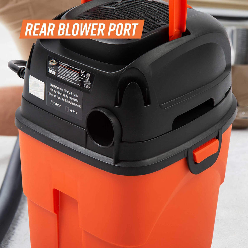 Armor All 1.5-Gallon 2 Peak HP Vac-Mate Wet/Dry Vacuum, AA155, Orange 🍁 All In One Marketplace Canada