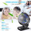 BESKAR USB Powered Clip on Fan, Portable Small Fan with Cord, 3 Speeds Strong Airflow, Personal Fan with Sturdy Clamp, Quiet Desk Fan & Clip Fan 🍁 All In One Marketplace Canada