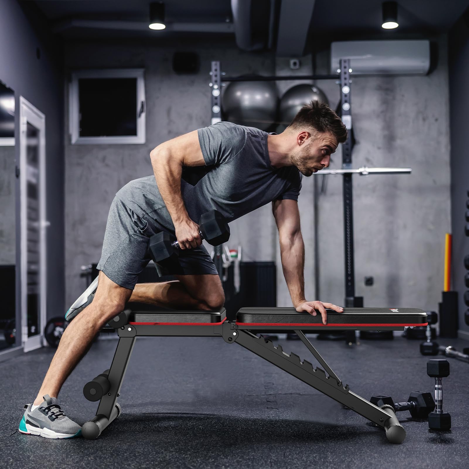 PASYOU Adjustable Weight Bench Full Body Workout Multi-Purpose Foldable Incline Decline Exercise Workout Bench for Home Gym 🍁 All In One Marketplace Canada