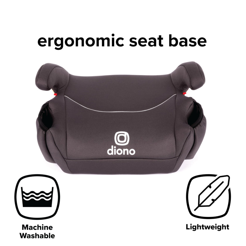 Diono Solana 2022, No Latch, Pack of 2 Backless Booster Car Seats, Lightweight, Machine Washable Covers, Cup Holders, Black Charcoal 🍁 All In One Marketplace Canada