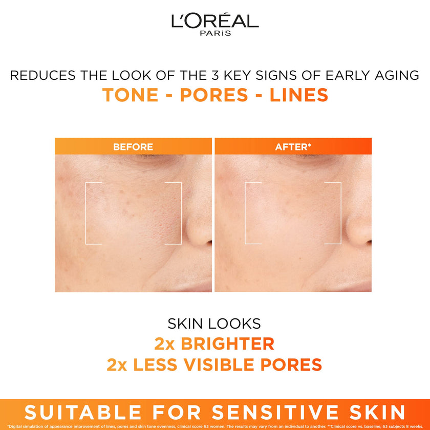 L'Oréal Paris 12% Pure Vitamin C Serum, Face Serum with Vitamin E & Salicylic Acid for Antioxidant Protection & Less Visible Pores, Revitalift Derm Intensives, 30mL 🍁 All In One Marketplace Canada
