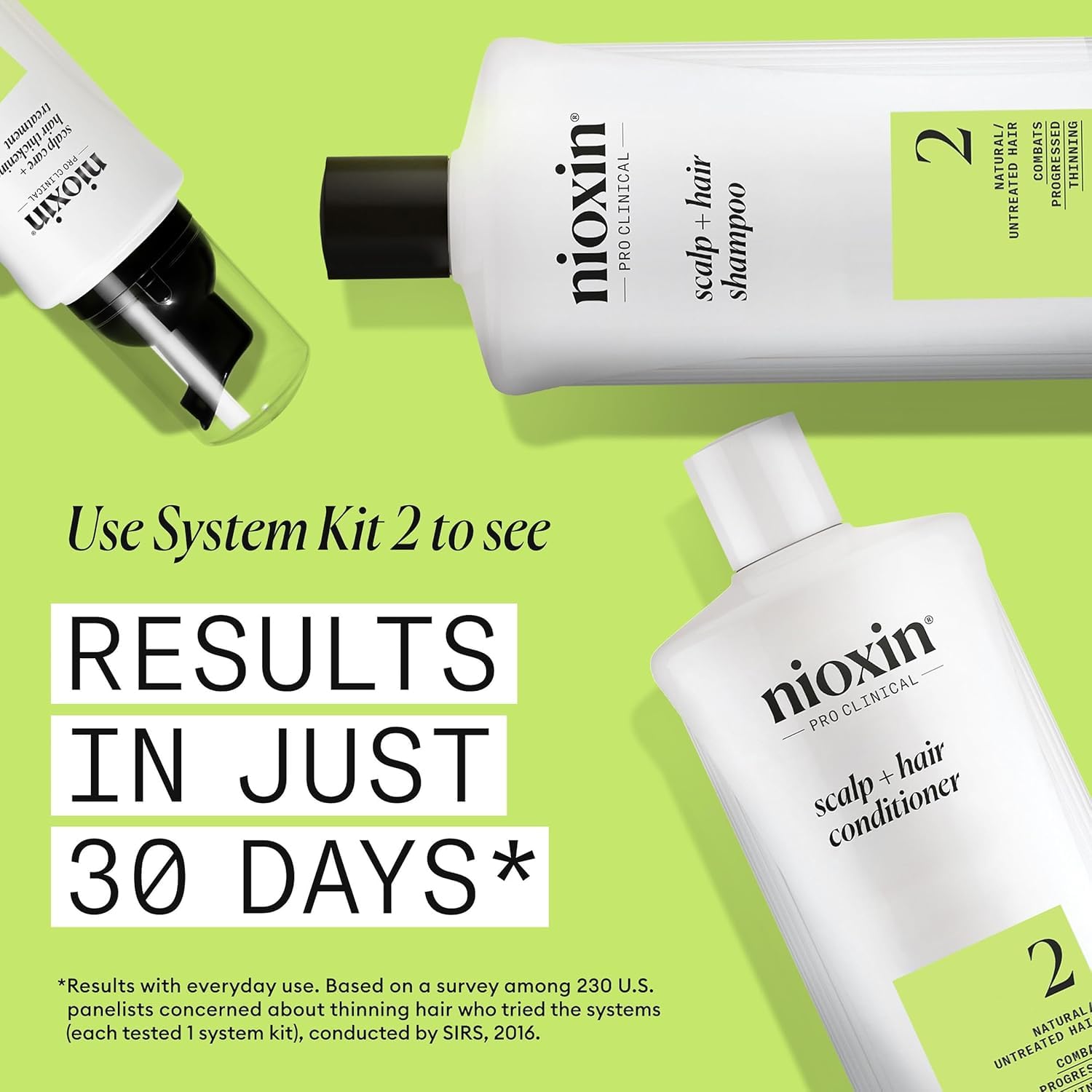 Nioxin Scalp + Hair Thickening System 2 Shampoo, For Natural Hair with Progressed Thinning, 16.9 fl oz (Packaging May Vary) 🍁 All In One Marketplace Canada