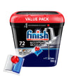 Finish Quantum Ultimate Dishwasher Detergent Pods, 3-Chamber Formula with Powerball, 2X Grease Fighting*, 24H Dried-On Stains, Deep Clean, Virtually Spotless Shine, No Pre-Rinse, 72 Tabs 🍁 All In One Marketplace Canada