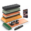Knife Sharpening Stone Set – 400/1000 and 3000/8000-Grit Professional, Safe Knife Sharpener Set – Whetstone Set Includes Flattening Stone, Bamboo Base, and 2 Nonslip Rubber Bases 🍁 All In One Marketplace Canada