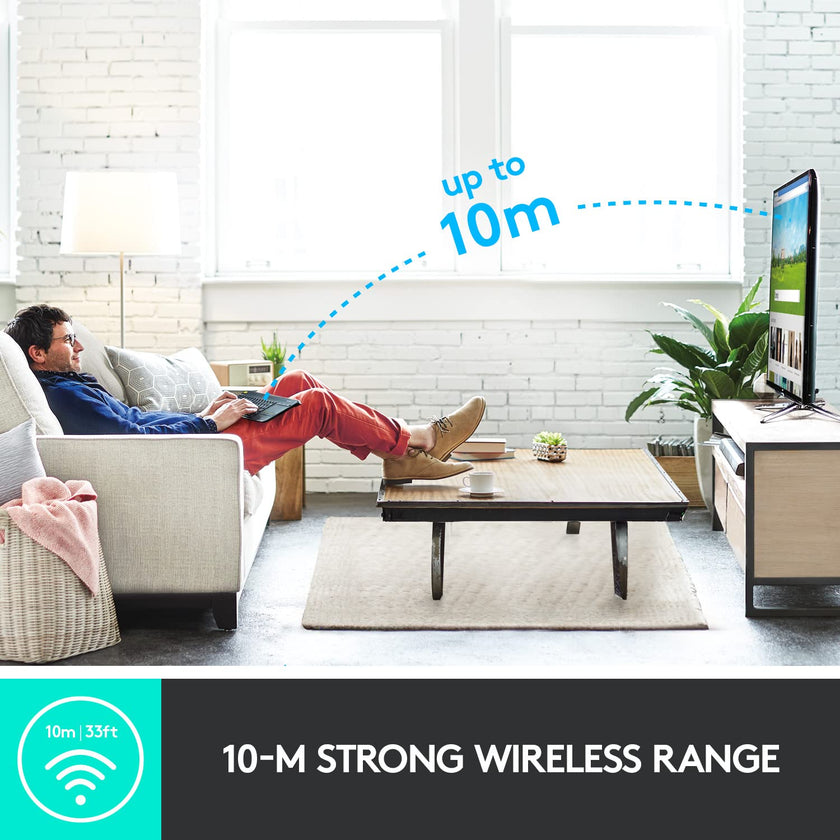 Logitech K400 Plus Wireless Touch TV Keyboard with Easy Media Control and Built-in Touchpad, HTPC Keyboard for PC-Connected TV, Windows, Android, ChromeOS, Laptop, Tablet - Black 🍁 All In One Marketplace Canada