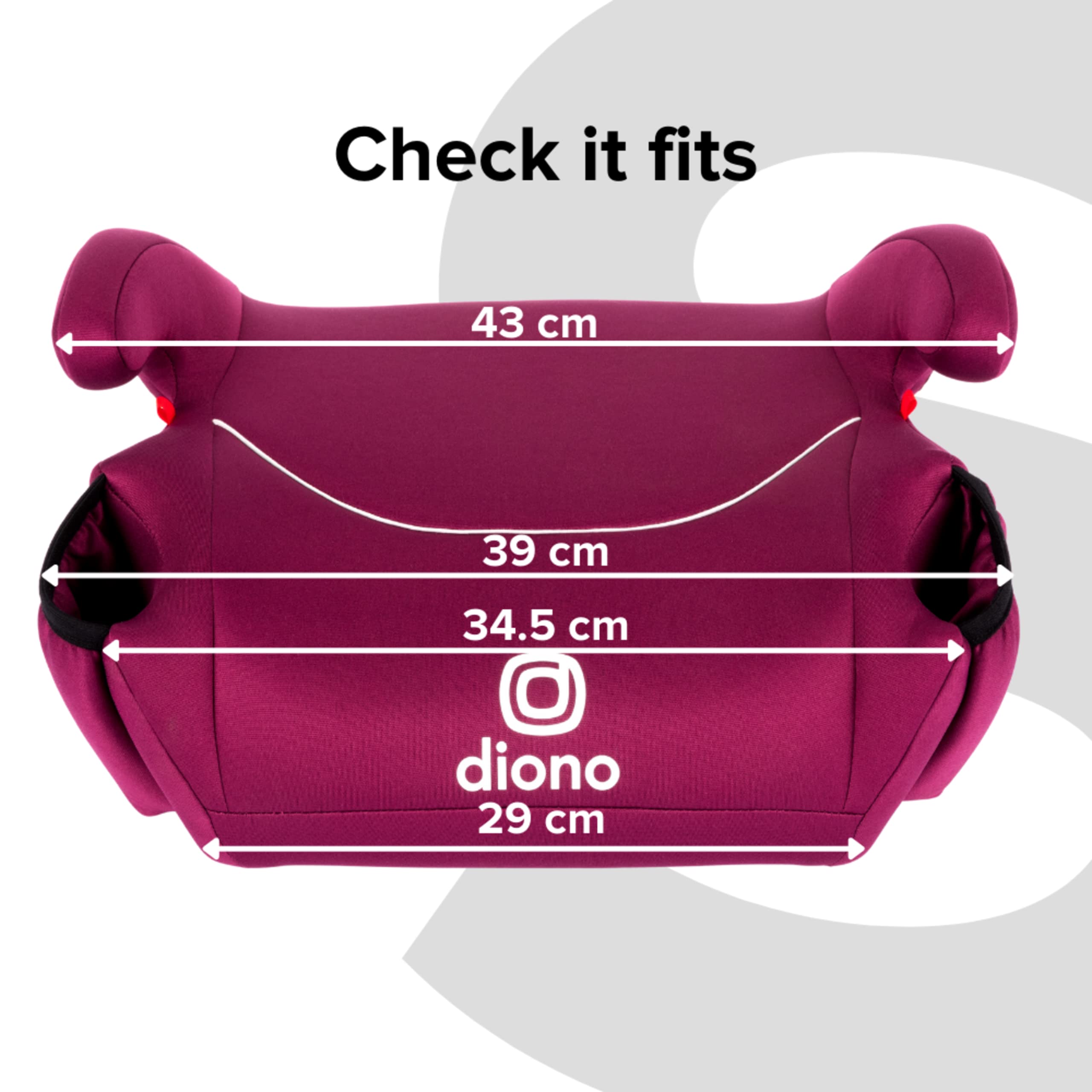 Diono Solana 2022, No Latch, Single Backless Booster Car Seat, Lightweight, Machine Washable Covers, Cup Holders, Pink 🍁 All In One Marketplace Canada