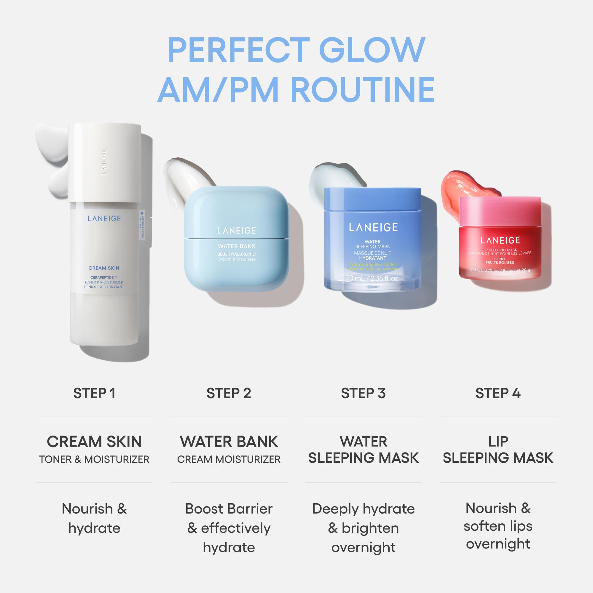 LANEIGE Water Bank Blue Hyaluronic Cream Moisturizer: Hydrating Korean Face Cream with Squalane & Ceramide for Skin Barrier Support, Dermatologist-Tested 🍁 All In One Marketplace Canada