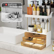 StorBin 3 Large Drawers Makeup Organizer - 5 Tier Bathroom Counter Organizers and Storage, Versatile Perfume Vanity Organizer, Ideal for Cosmetic, Large Skincare, Face Mask, Office Supplies, Amber 🍁 All In One Marketplace Canada
