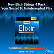 Elixir Strings, Electric Guitar Strings, Nickel Plated Steel with NANOWEB Technology, Longest-Lasting Bright Tone with Comfortable Feel, 4 Pack, Light 10-46 🍁 All In One Marketplace Canada