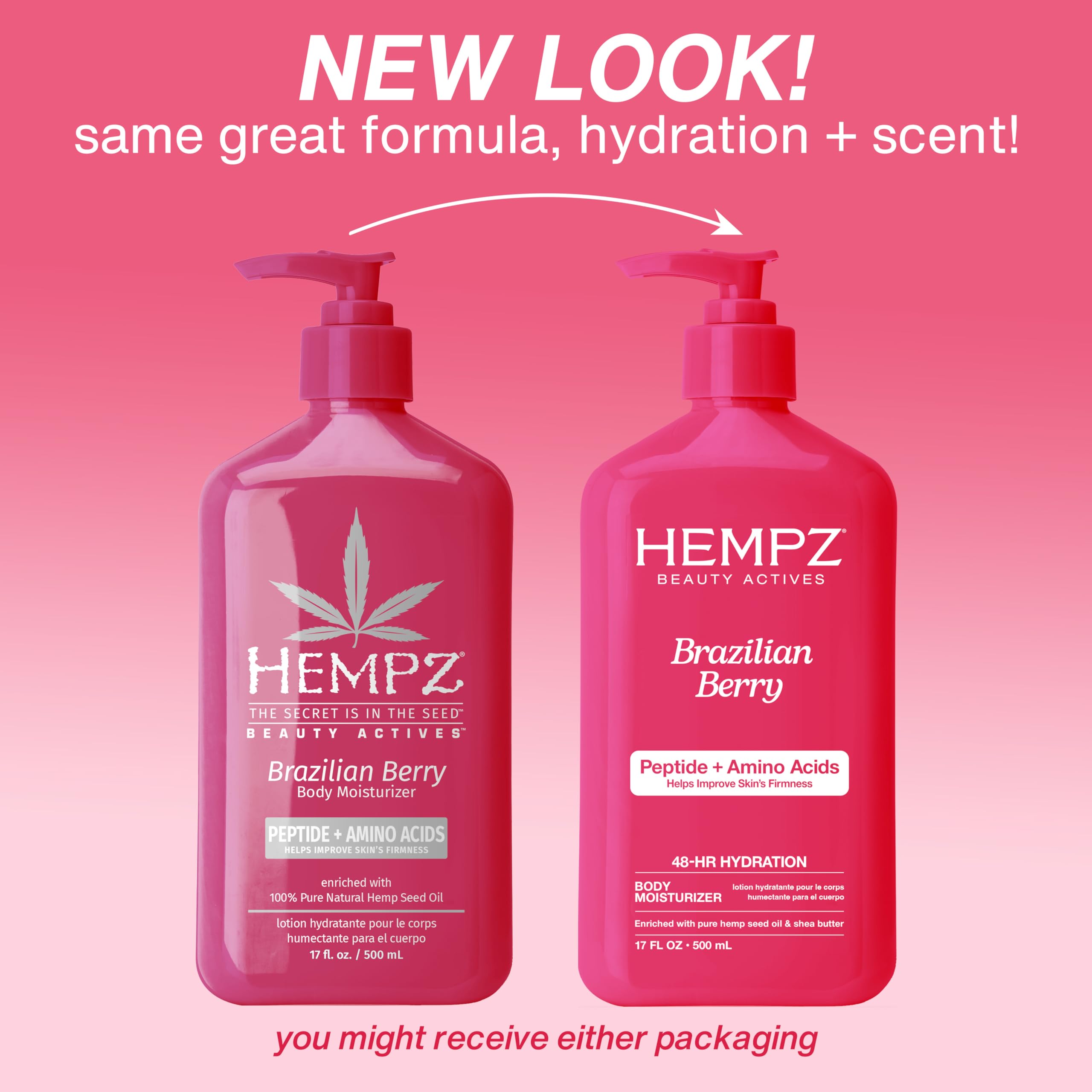 Hempz Brazilian Berry Beauty Actives Lotion, Hydrating Moisturizer for Body, Hands and Feet 17 oz. 🍁 All In One Marketplace Canada