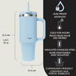 Contigo Streeterville Tumbler Giftset, 40 oz (1.18 L), Insulated Stainless Steel Water Bottle with Straw, Lid and Handle, Glacier & Indigo, 2 Pack 🍁 All In One Marketplace Canada