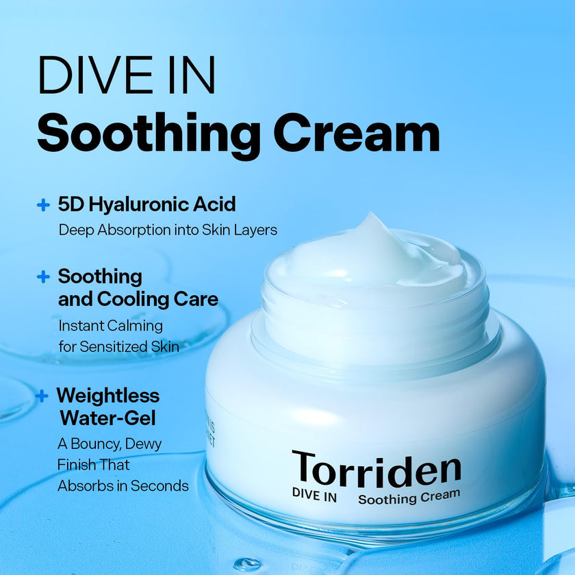 Torriden Dive-In Low Molecular Hyaluronic Acid Soothing Cream 100ml 🍁 All In One Marketplace Canada