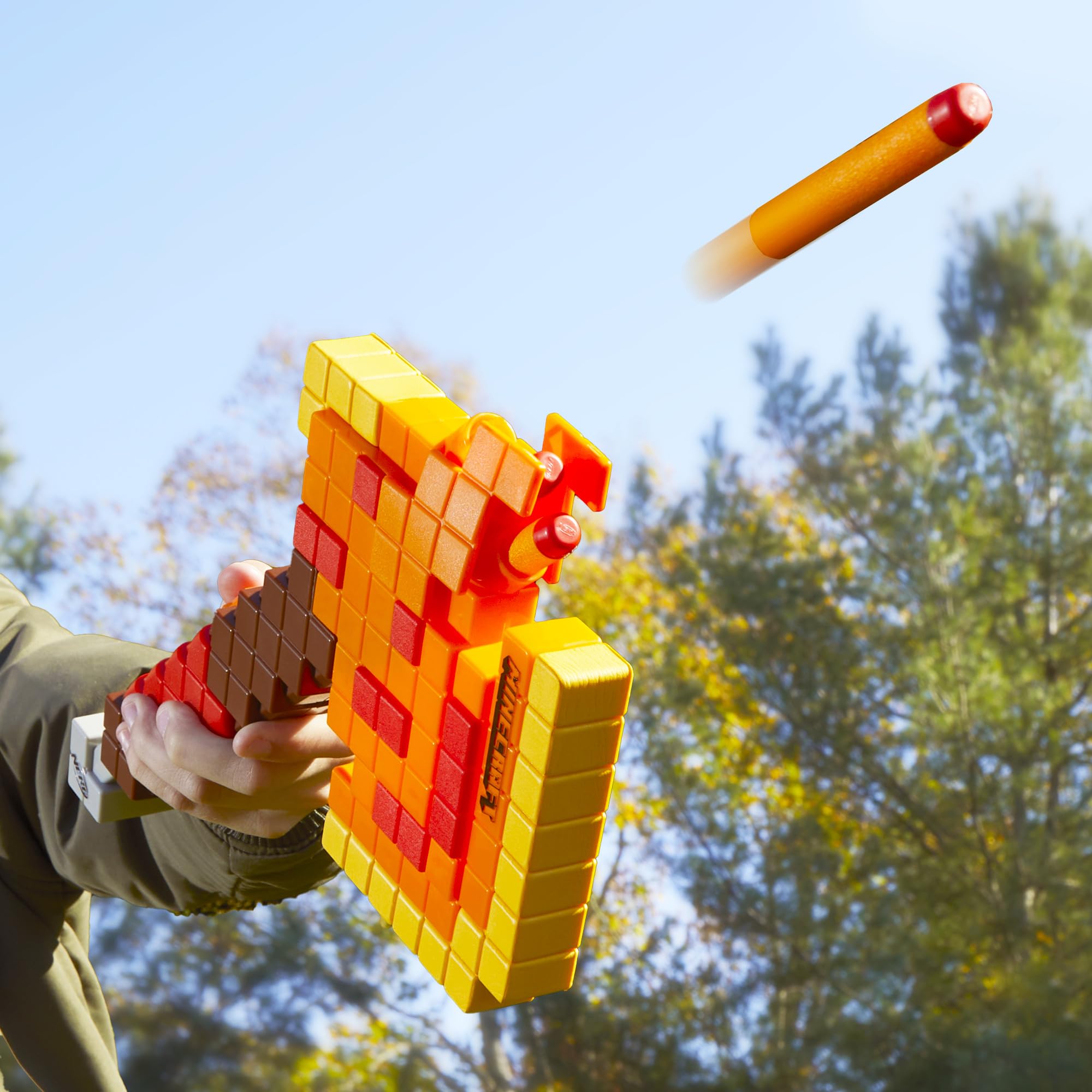 Nerf Minecraft Firebrand, Dart Blasting Axe, 6 Nerf Elite Foam Darts, Design Inspired by Minecraft Axe in The Game, Pull Down Priming, Minecraft Toys 🍁 All In One Marketplace Canada