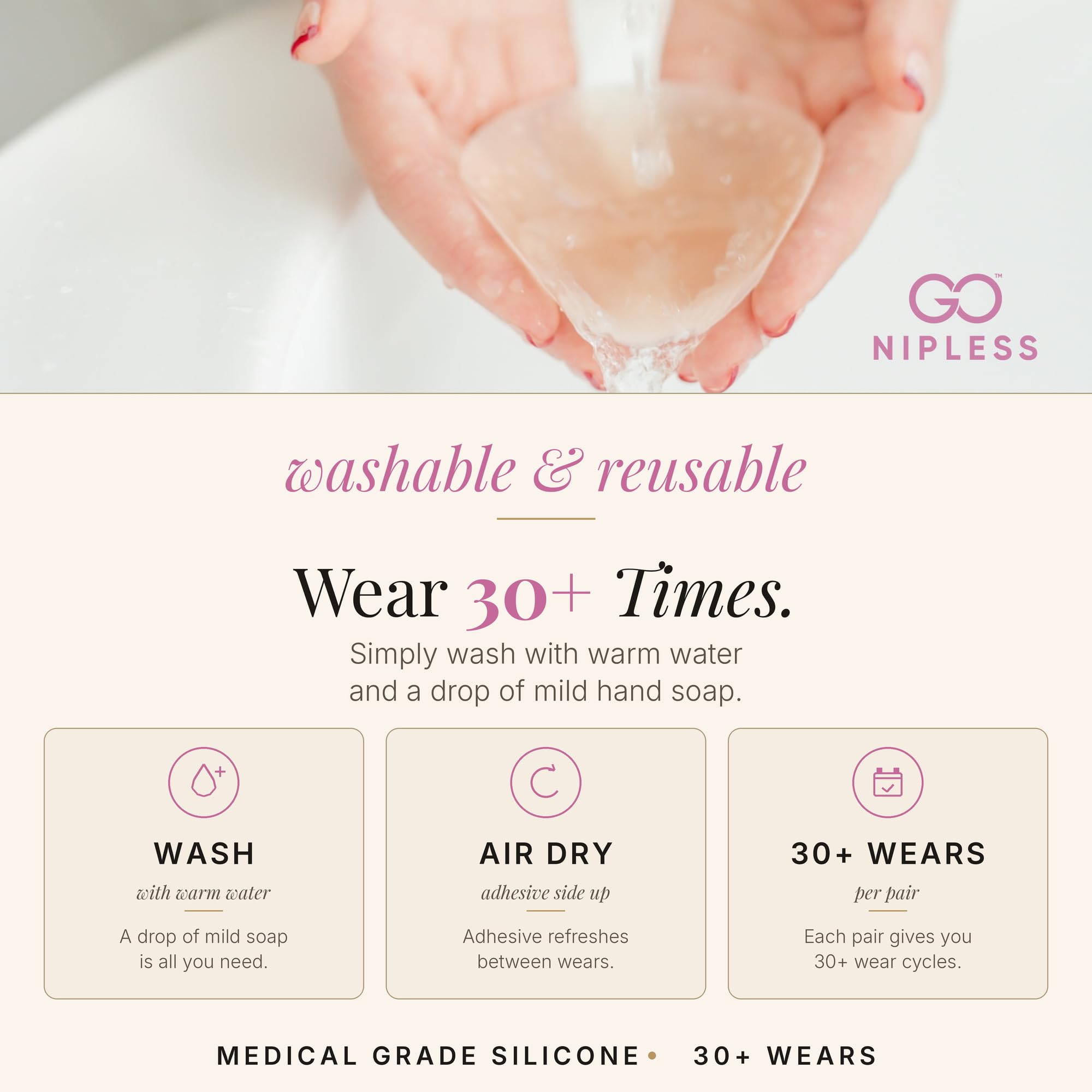 Nipple Covers for Women-Reusable Pasties Nipple Cover-Adhesive Silicone Nipple Pasties-Size A-D Womens Bra (1 Pair) 🍁 All In One Marketplace Canada