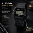 Casio F-91WB Series | Men's Digital Watch | Environmentally Friendly Bio-Based Resin | Alarm | Date Indicator | 7-Year Battery, Black 🍁 All In One Marketplace Canada