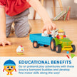 Battat Farming Fun Tractor, Lights and Sounds Farm Toy, 7 Pieces, Toddler 🍁 All In One Marketplace Canada