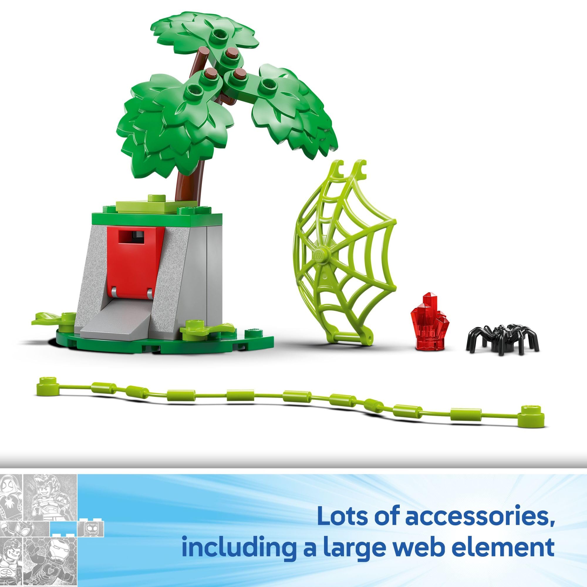 LEGO Marvel Spidey and His Amazing Friends Spin and Electro Dinosaur Vehicle Chase - Car and Motorcycle Preschool Building Toy for Kids, Boys and Girls, Ages 4+ - Gift Idea for Birthdays - 11198 🍁 All In One Marketplace Canada