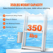 VEVOR Dock Ladder, Removable 4 Steps, 350 lbs Load Capacity, Aluminum Alloy Pontoon Boat Ladder with 4'' Wide Step & Nonslip Mat, Easy to Install for Ship/Lake/Pool/Marine Boarding 🍁 All In One Marketplace Canada