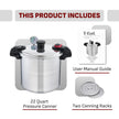 T-fal 22-Quart Aluminum Pressure Canner, 3 PSI Settings, Includes Racks & Guide, Large Capacity, Pressure & Water Bath for Vegetables, Meats, Seafood & Fruits, Silver 🍁 All In One Marketplace Canada