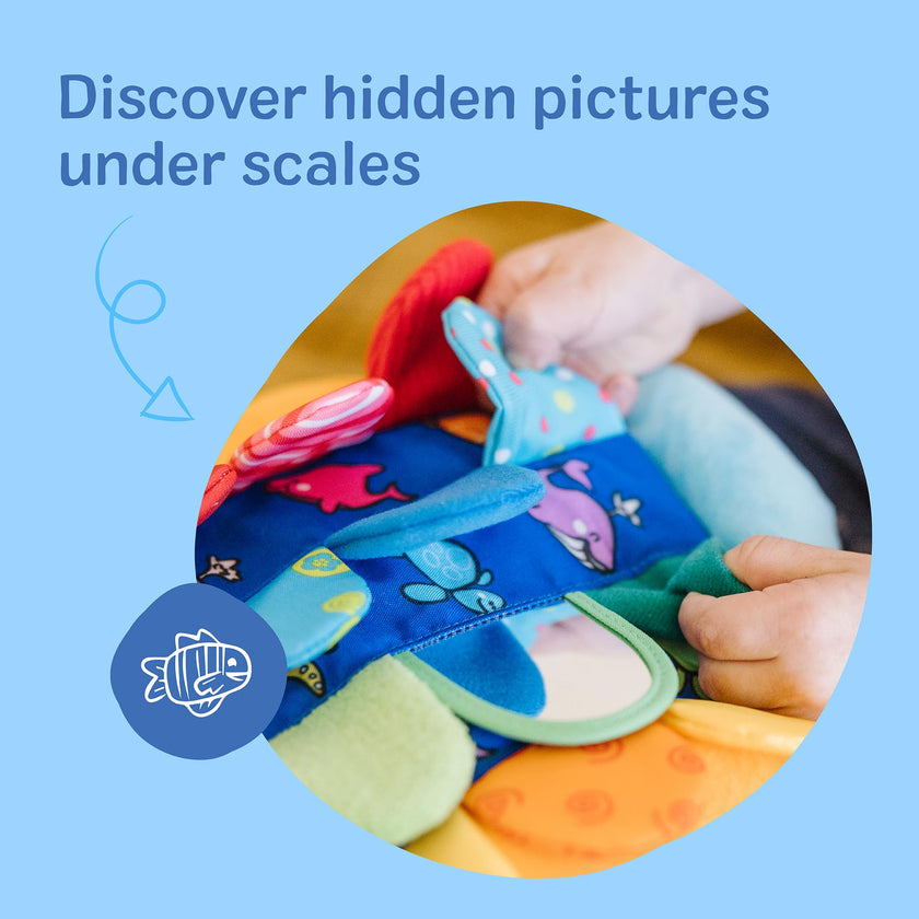 Melissa & Doug K’s Kids, Flip Fish Stuffed Animal, Soft Baby Book, Multi-Textured Squeaking & Crinkling Infant Sensory Toys for Babies with Baby Mirror, Tummy Time Toys for Infants Ages 0–9 Months 🍁 All In One Marketplace Canada