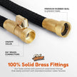 Flexi Hose Expandable Garden Hose, Lightweight & No-Kink Flexible Garden Hose, 3/4 inch Solid Brass Fittings and Double Latex Core, 100 ft Black 🍁 All In One Marketplace Canada
