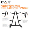CAP Barbell 1-Inch Standard Weight Plate Rack | Black 🍁 All In One Marketplace Canada