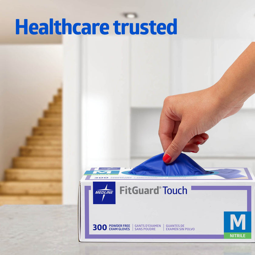 Medline FitGuard Touch Nitrile Exam Gloves, Small, Powder Free, 300 🍁 All In One Marketplace Canada