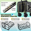 Collapsible Wagon Cart with Wheels Foldable - Lightweight 280LBS Heavy Duty Folding Utility Portable Beach Wagon with All-Terrain Wheels for Groceries Shopping Garden Sports Camping 🍁 All In One Marketplace Canada
