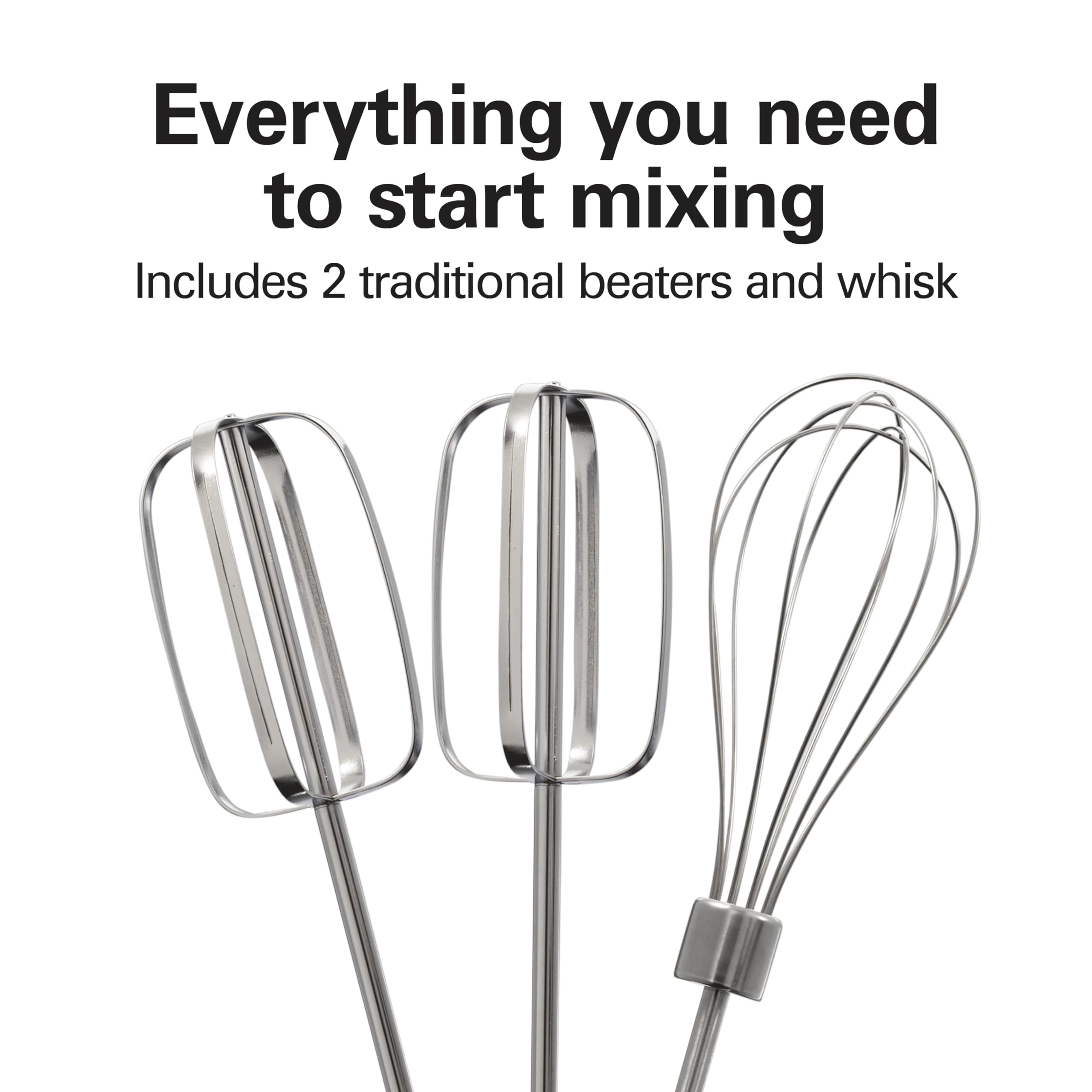 Hamilton Beach 6-Speed Electric Hand Mixer for Baking, 250W, QuickBurst, Snap-On Storage Case, Traditional Beaters & Whisk, White (62682G) 🍁 All In One Marketplace Canada