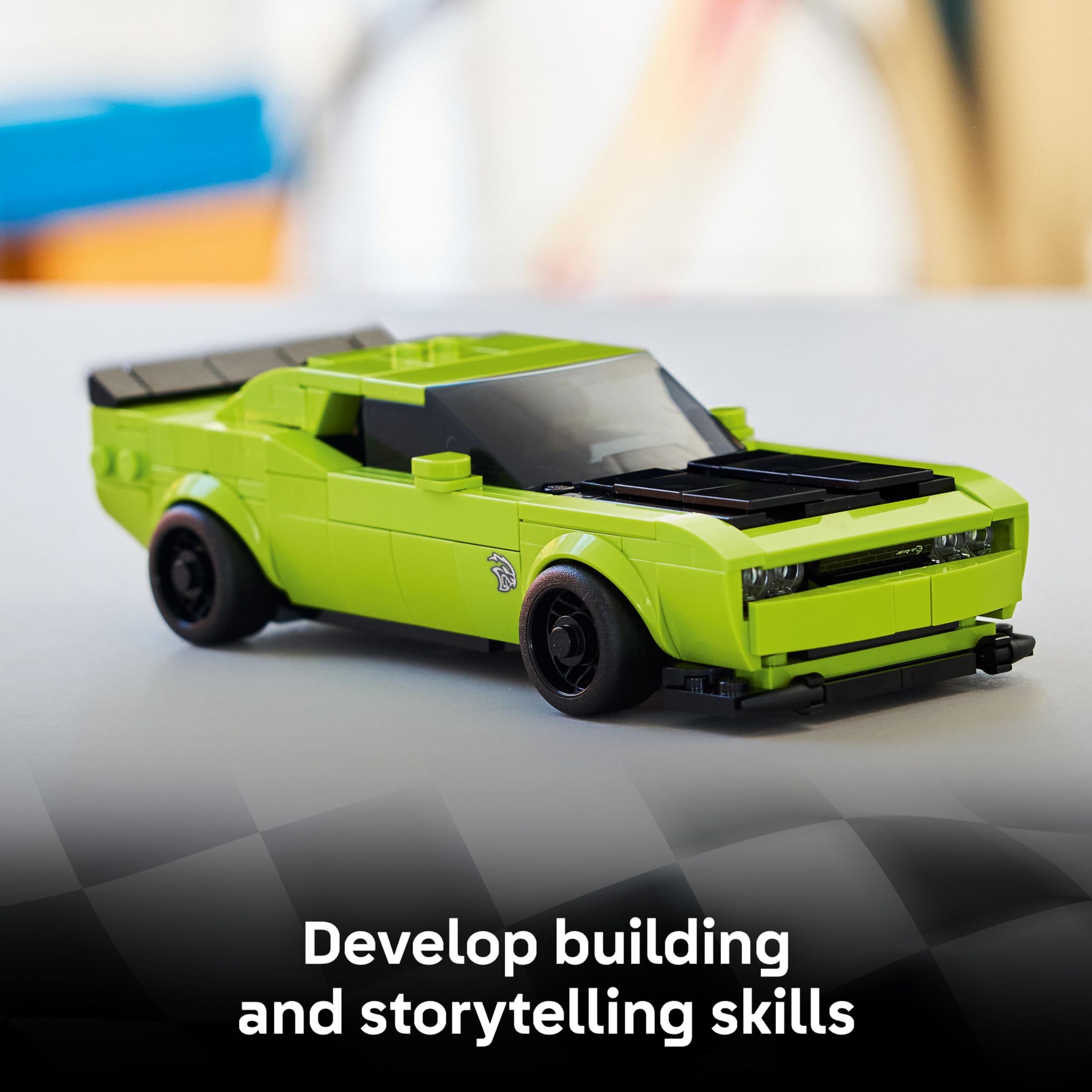LEGO Speed Champions Dodge Challenger SRT Hellcat Sports Car Toy - Building Set for Learning, Play and Display - Kids Toy for Boys and Girls, Ages 9+ - Birthday Gift Idea for Race Car Fans - 77237 🍁 All In One Marketplace Canada