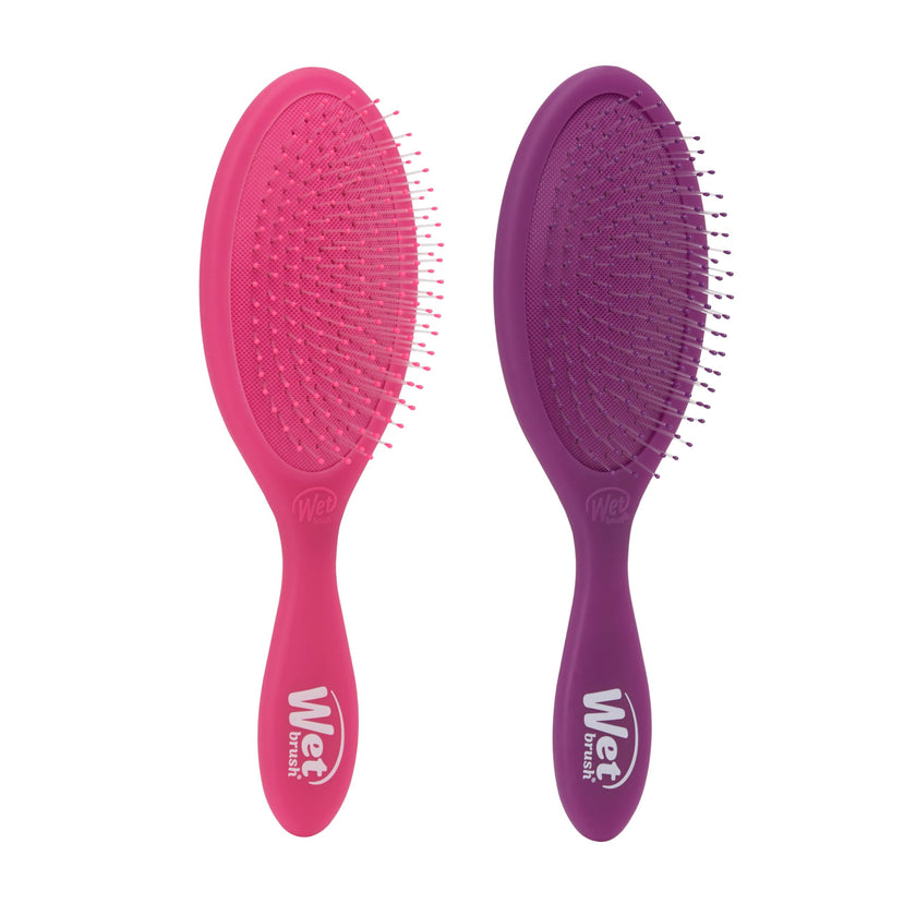 Wet Brush Original Detangler Hair Brush, Pink and Purple - 2 Piece Bundle 🍁 All In One Marketplace Canada