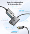 HDMI Switch 4K 60Hz, WARRKY HDMI Switcher 2 in 1 Out [Fixed Braided Cable] 🍁 All In One Marketplace Canada