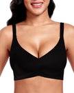 Gailife Womens Jelly Bra for Women Wireless Bras Seamless No Underwire Supportive Full Coverage T-Shirt Bra -New-Black-L 🍁 All In One Marketplace Canada