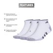 adidas Men's Cushioned 3-Pack Low-Cut Socks, White/Grey/Black, Large 🍁 All In One Marketplace Canada