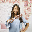 Conair CD704C Double Ceramic Triple Barrel Curl Styling Waver, Deep waves, Long lasting nautral tight waves for all hair lengths, Turbo Heat® – up to 68°F (20C) burst of heat, White/ Rose Gold 🍁 All In One Marketplace Canada