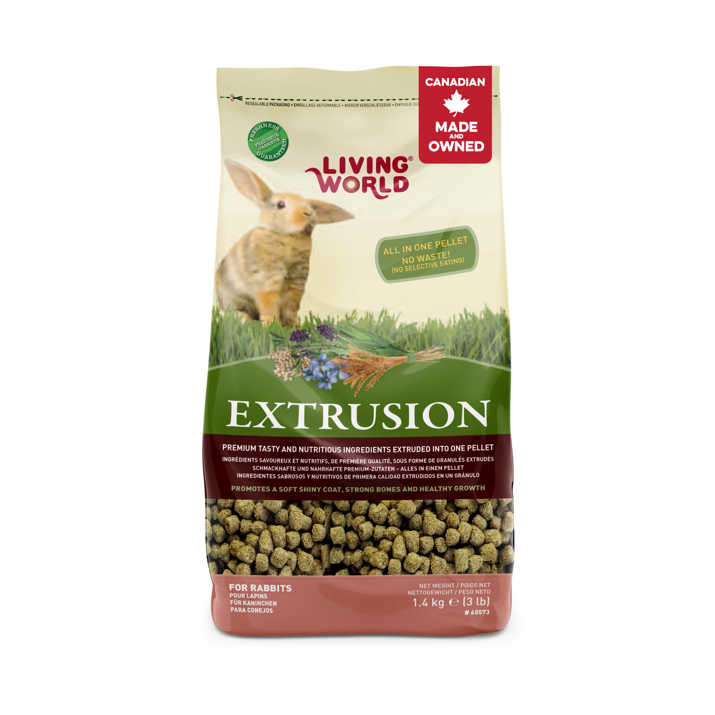 Living World Canadian Extrusion Rabbit Food - 1.4kg 🍁 All In One Marketplace Canada