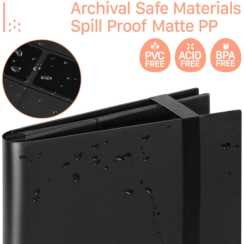 【2026】Trading Card Binder 9 Pocket, Hockey Card Binder with Sleeves Anti-open Strap Waterproof 20-Page 360 Game Cards Binder Holder Gift for Baseball/Soccer/Basketball/Football Cards Collector 🍁 All In One Marketplace Canada