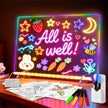 13.7x10 LumiBoard LED Drawing Board for Kids with 13 Light Effect,Acrylic Dry Erase Board Doodle Glow Board for Kids,Glow Art Drawing Gift for Girls Teens(7 Markers+Adaper 🍁 All In One Marketplace Canada