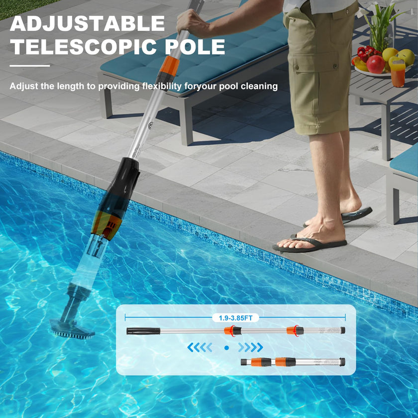3 in 1 Cordless Rechargeable Pool Vacuum, Handheld Pool Cleaner Ideal for Spas, Hot Tubs and Small Pools for Sand and Debris 🍁 All In One Marketplace Canada