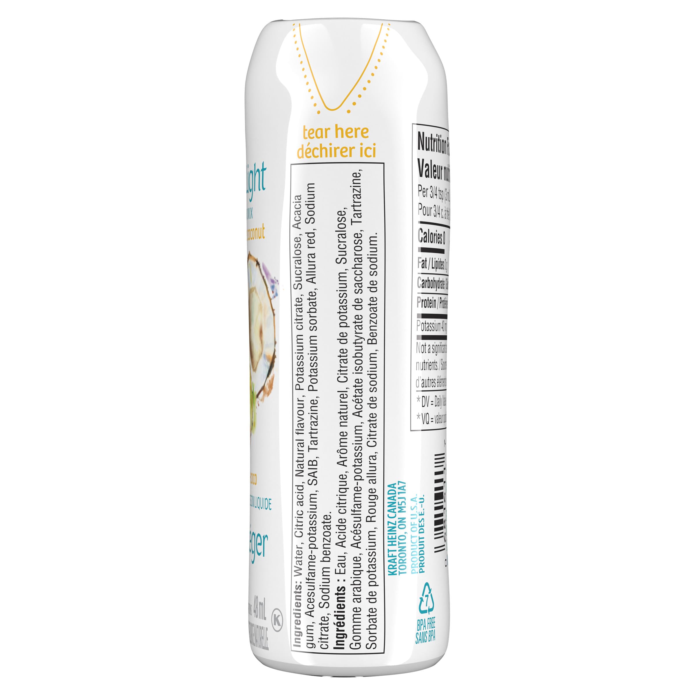 Crystal Light Aloha Pineapple Coconut Liquid Drink Mix, 48 mL Bottle (Pack of 12) 🍁 All In One Marketplace Canada